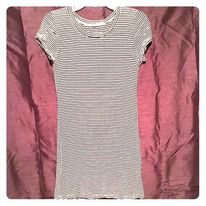 Heart Hips Black & White Striped Dress